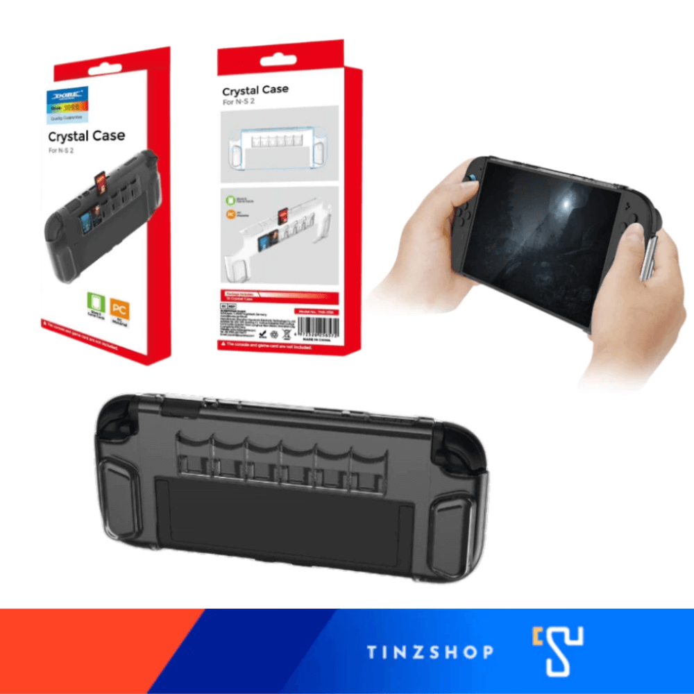 เคสใสกันรอย NINTENDO SWITCH 2 DOBE TNS-3155 พร้อมช่องเก็บตลับเกม 6 ช่อง